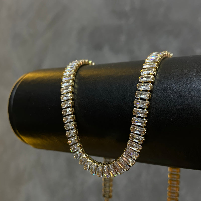 Colar Choker Riviera Cravejado 6mm - Fecho Lagosta