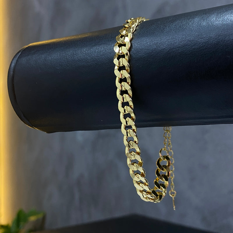 Pulseira Feminina Grumet Laminada 7mm - Fecho Lagosta