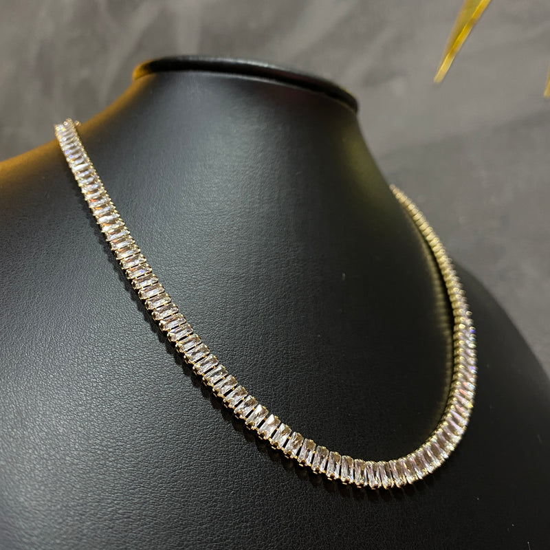 Colar Choker Riviera Cravejado 6mm - Fecho Lagosta