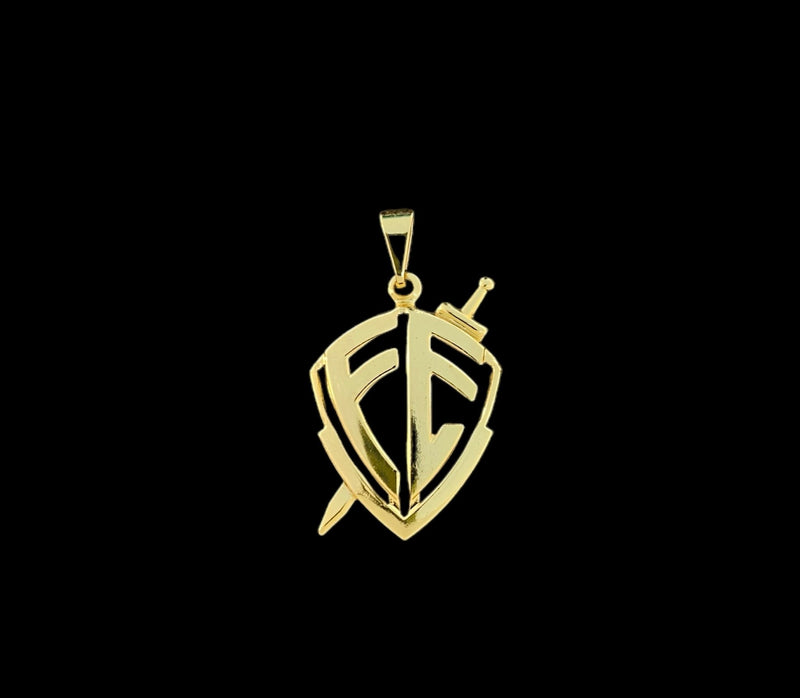 Pingente Fé Vazado 3cmX2,1cm - (Banho Ouro 24k)