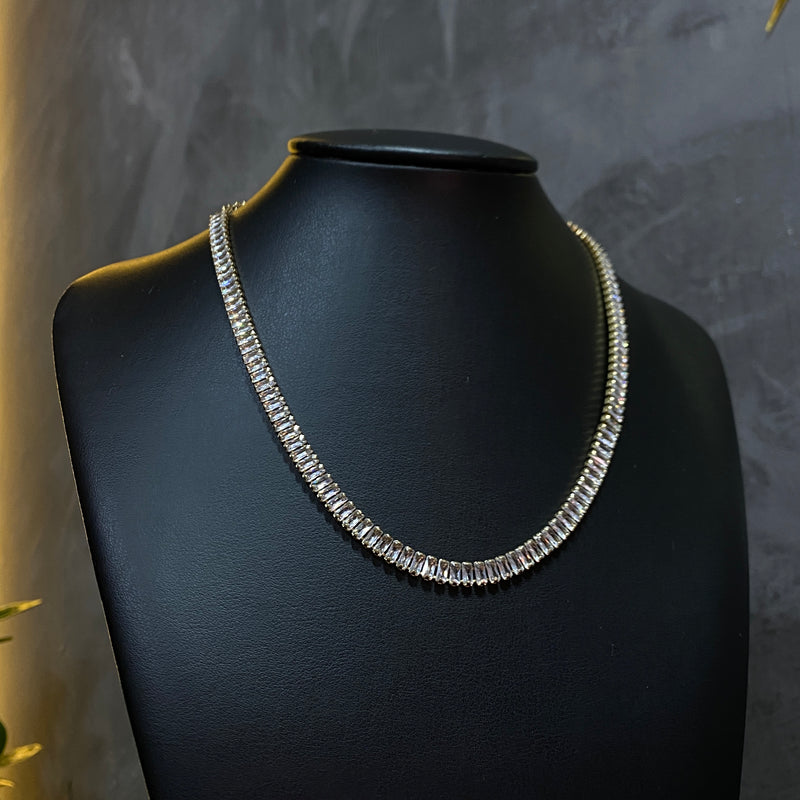 Colar Choker Riviera Cravejado 6mm - Fecho Lagosta