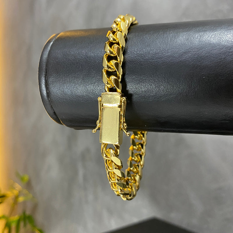Pulseira Cubana 8mm - Fecho Gaveta